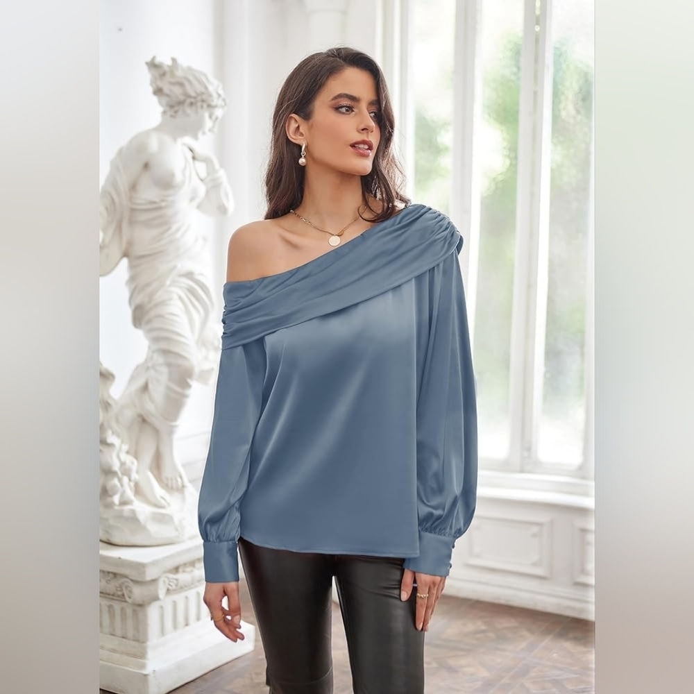 GRACE KARIN Off The Shoulder Blouse Elegant - Picture 6 of 6